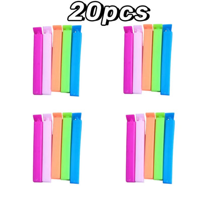 5-30PCS Colorful Bag Sealing Clips – Reusable Moisture-Proof Snack Bag Clamps for Food Storage, Fresh-Keeping Plastic Bag Kitchen Accessories