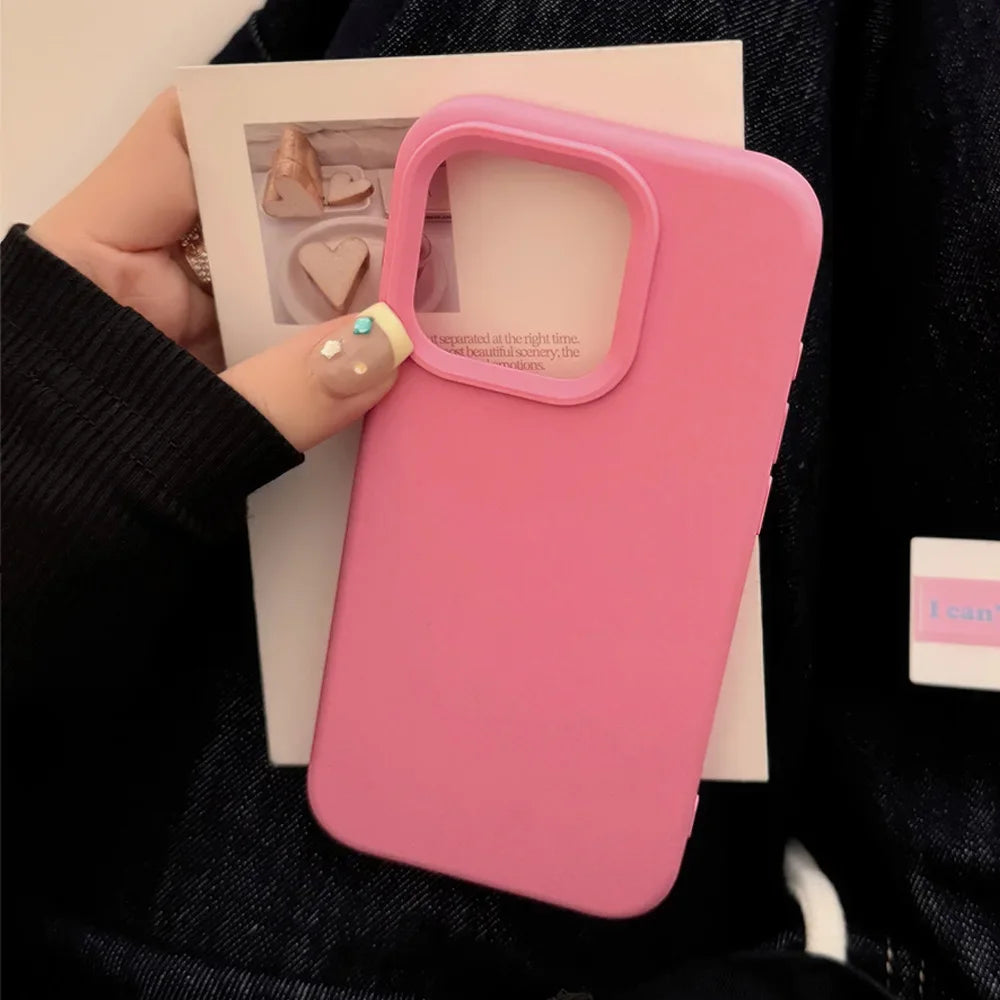 Coque en silicone pour iPhone Séries 11 à 17 – Housse de protection arrière toucher doux