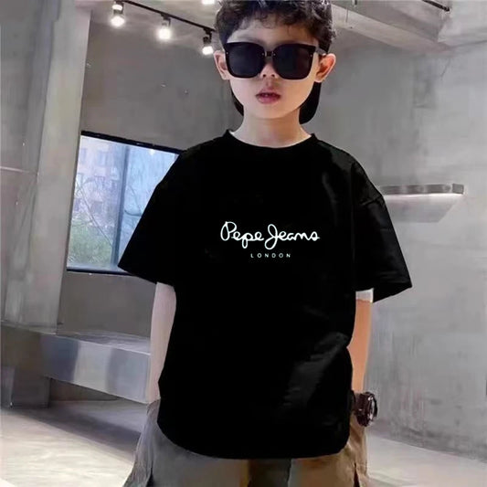 Conjunto de 2 piezas de camiseta y pantalones cortos para niños, atuendo informal de verano para niños y niñas de 3 a 12 años