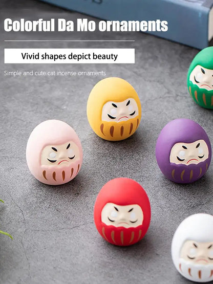 Japanese Daruma Doll Figurine – Traditional Ceramic Lucky Fortune Charm, Miniature Home Decor Ornament & Cultural Gift