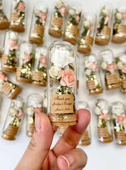 10PCS Wedding Favors for Guests – Glass Dome Cloche Decorations, Custom Wedding Party Favors for Beauty & the Beast Baby Shower