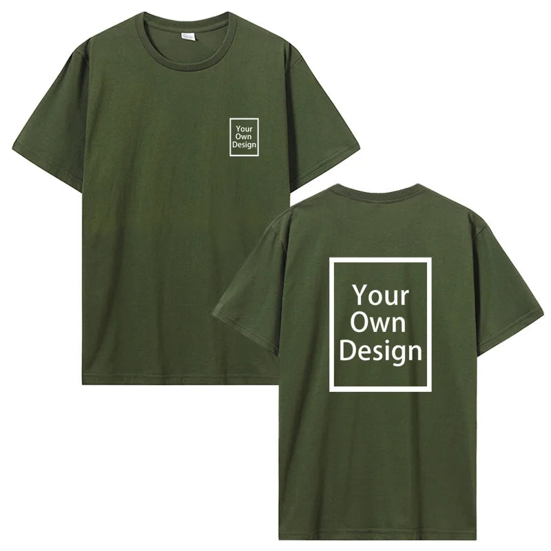 Camiseta de Algodón Personalizada – Camiseta de Verano de Manga Corta para Hombre | Foto, Logotipo y Diseño Personalizado Impreso DIY Ropa Casual