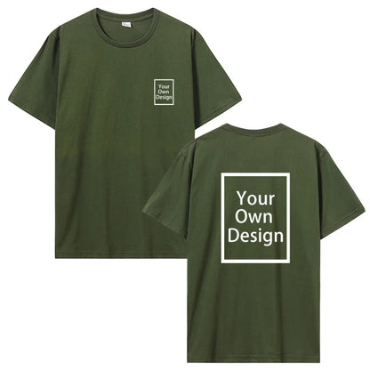 Camiseta de Algodón Personalizada – Camiseta de Verano de Manga Corta para Hombre | Foto, Logotipo y Diseño Personalizado Impreso DIY Ropa Casual