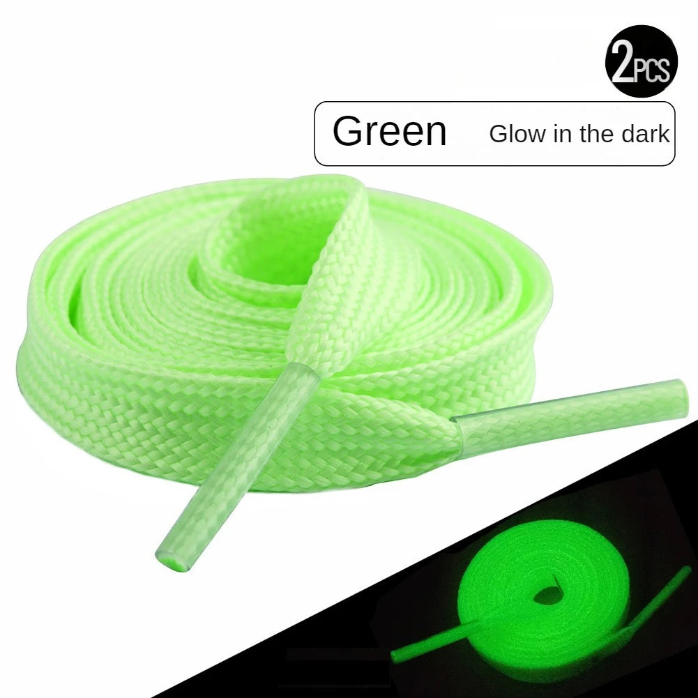 2PCS Glow-in-the-Dark Shoelaces – 100/120/160cm Luminous Colorful Shoe Laces for Kids & Children, Party Accessories & Gifts