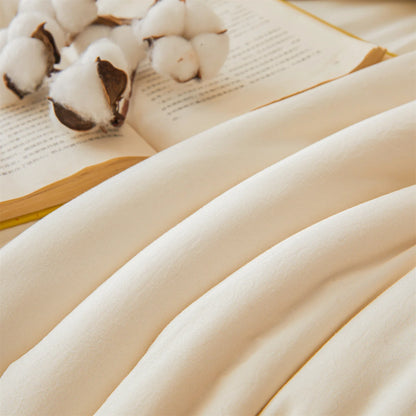 100% Cotton Filled Comforter – Soft Lightweight Warm Winter Quilt for Autumn & Cold Weather Bedding