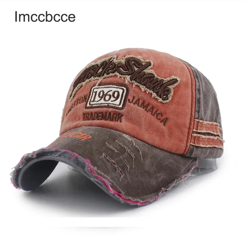 Washed Cotton 1969 Embroidered Baseball Cap – Vintage Unisex Snapback Hat for Women, Men & Teens, Casual Hip-Hop Dad Cap