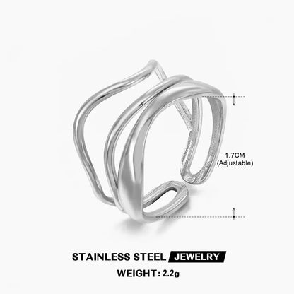 Gold Stainless Steel Heart Ring – Waterproof Hollow Heart Finger Ring for Women | Minimalist Fashion Jewelry Gift