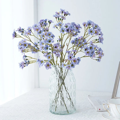 3 Forks Artificial Cornflower Bouquet – Silk Faux Flowers for Home Décor, Wedding Arrangements, Party Decoration & DIY Floral Projects