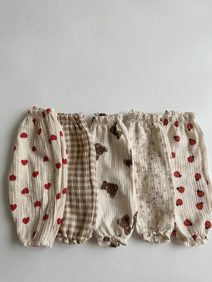 Pantalones de Bebé de Algodón Orgánico – Pantalones Suaves de Muselina Estampados para Recién Nacidos y Niños Pequeños, Parte de Abajo Informal y Adorable para Usar en Primavera, Verano, Otoño e Invierno