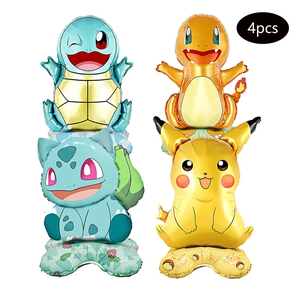 Pokémon Standing Foil Balloon – Pikachu Cartoon Hand Stick Balloon for Boys & Girls Birthday Party Decorations & Baby Shower Supplies