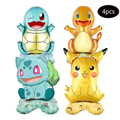 Pokémon Standing Foil Balloon – Pikachu Cartoon Hand Stick Balloon for Boys & Girls Birthday Party Decorations & Baby Shower Supplies