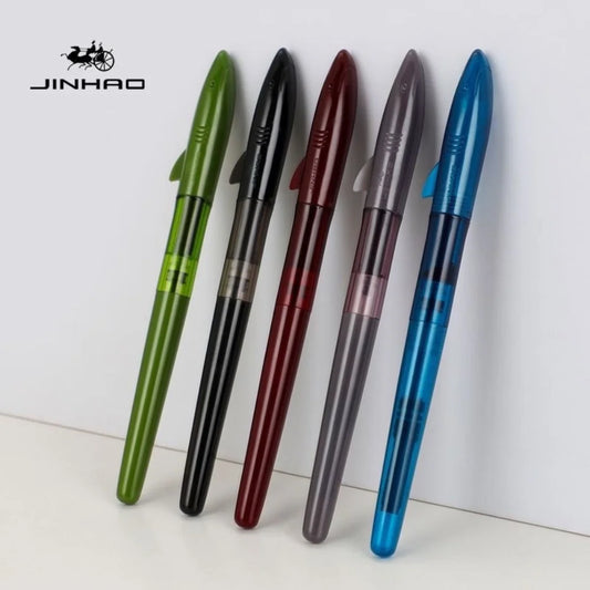 Pluma Estilográfica Jinhao Shark – Pluma de Tinta con Plumín Fino de 0.5mm para Caligrafía, Escritura, Trabajo de Oficina, Material Escolar y Papelería para Estudiantes