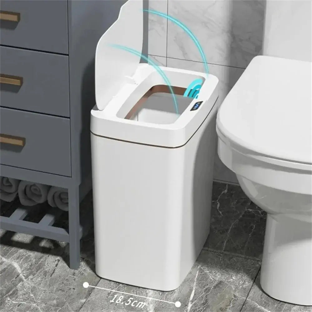 15L Smart Automatic Trash Can – Touchless Sensor Garbage Bin with Smart Bagging System for Bathroom & Home