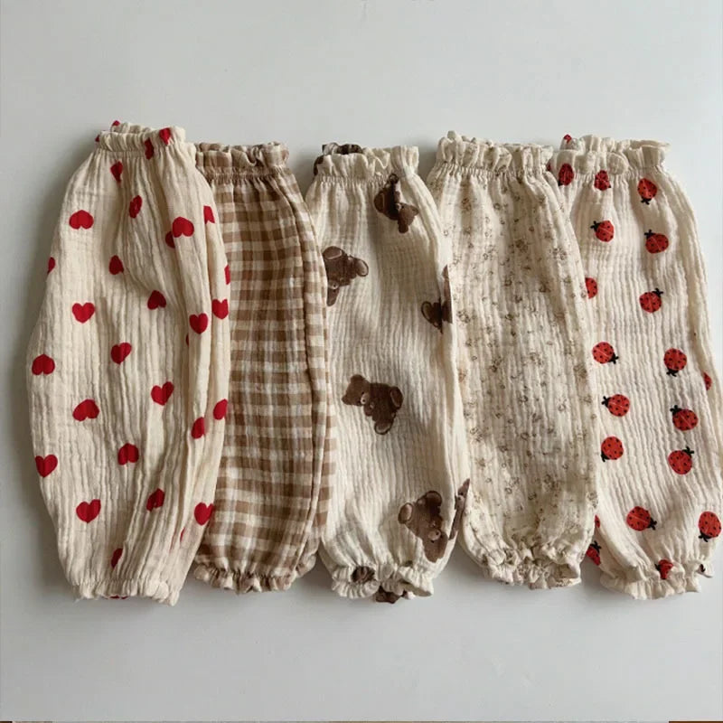 Pantalones de Bebé de Algodón Orgánico – Pantalones Suaves de Muselina Estampados para Recién Nacidos y Niños Pequeños, Parte de Abajo Informal y Adorable para Usar en Primavera, Verano, Otoño e Invierno