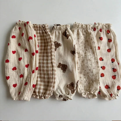 Pantalones de Bebé de Algodón Orgánico – Pantalones Suaves de Muselina Estampados para Recién Nacidos y Niños Pequeños, Parte de Abajo Informal y Adorable para Usar en Primavera, Verano, Otoño e Invierno