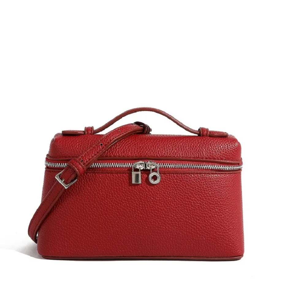 Sac à bandoulière en cuir grain de litchi de qualité supérieure pour femmes – Sac à main bento minimaliste tendance, Mini sac à bandoulière exquis avec poignée supérieure pour une tenue quotidienne élégante, des sorties décontractées et un style chic