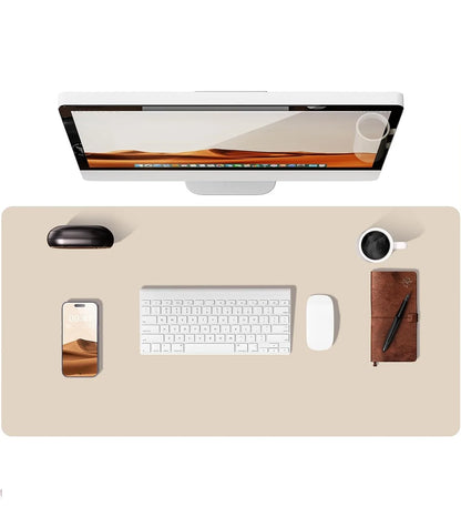 Alfombrilla de escritorio grande de cuero PU - Mouse Pad antideslizante y protector de escritorio para laptop, teclado, oficina y juegos