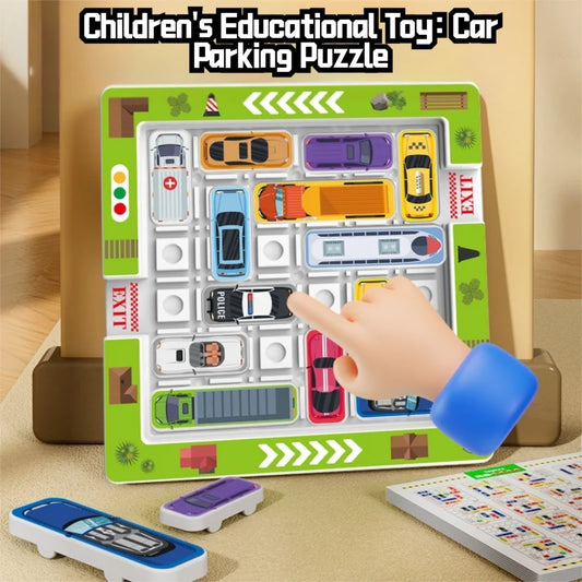 Juego de Laberinto de Estacionamiento para Niños – Juguete Educativo de Lógica con Vehículos Móviles, Tablero de Laberinto de Tráfico, Actividad de Entrenamiento de Concentración, Regalo de Aprendizaje Montessori para Niños