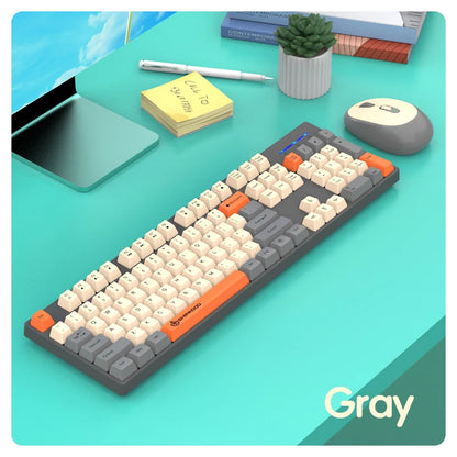 Combinación de teclado y ratón inalámbricos para juegos Shipadoo - Teclado y ratón recargables de 2.4GHz para PC, portátil y oficina