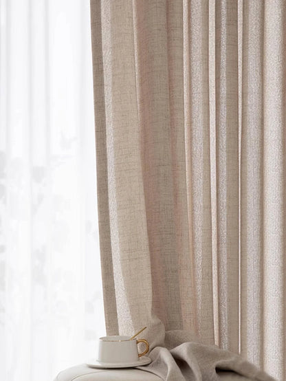 Cortinas de algodón y lino estilo japonés – Paneles de ventana semitraslúcidos para dormitorio y sala de estar