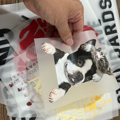 Custom Heat Transfer Stickers – DIY Washable T-Shirt Iron-On Patches | Personalized Photo, Logo & Design DTF Color Vinyl Transfer