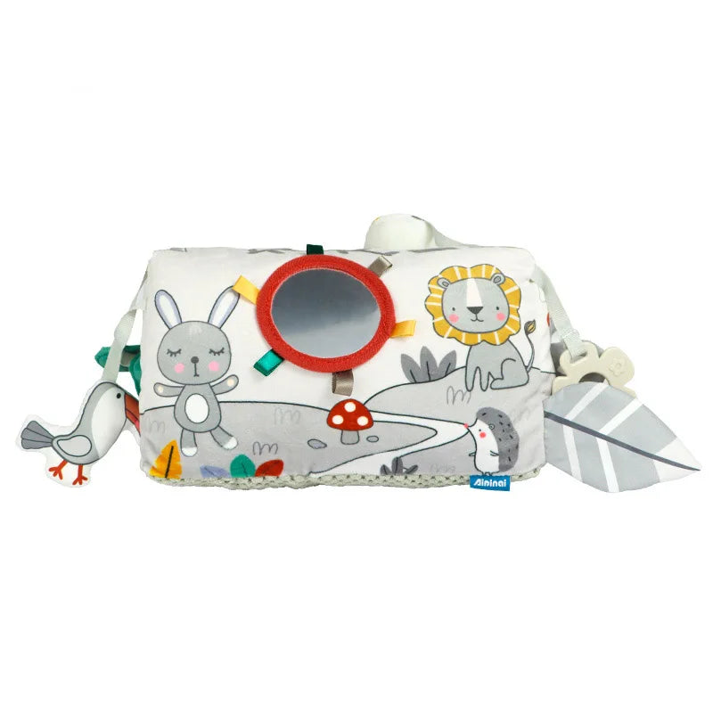 Coussin de Temps sur le Ventre pour Bébé et Jouet Sensoriel à Contraste Élevé – Coussin de Soutien Réversible Noir et Blanc pour Nouveau-né pour le Redressement de la Tête et le Développement Précoce