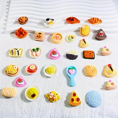 Mini Resin Food Figurines – Cute Miniature Kitchen Food Toys for DIY Crafts, Dollhouse Decor & Gifts