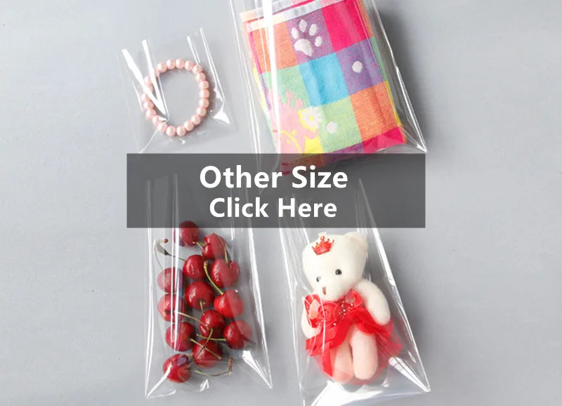 LBSISI Life Transparent Candy Bags – Clear Plastic Gift Bags with Wire Tie for Cookies, Bread, Chocolate, Snacks & Party Packaging
