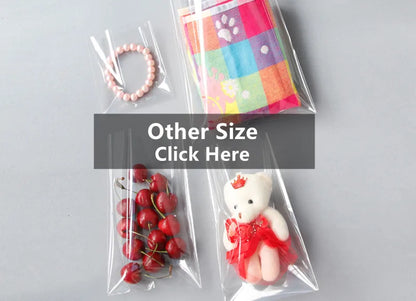 LBSISI Life Transparent Candy Bags – Clear Plastic Gift Bags with Wire Tie for Cookies, Bread, Chocolate, Snacks & Party Packaging