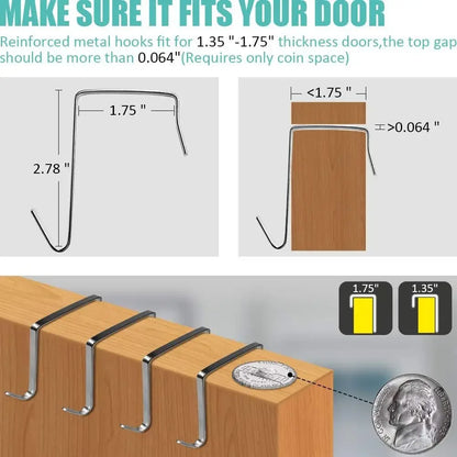 Over-the-Door Shoe Organizer - 12, 14 or 24 Pocket Hanging Shoe Storage with Large Mesh Pockets & 4 Hooks