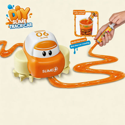 DIY Slime Track Car Set – Electric Toy Car with Draw-Your-Own Track, Non-Toxic Slime Paste & Creative Stress Relief Fun