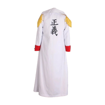 One Piece Navy Admiral Cosplay Costume Set – Akainu, Kizaru & Sengoku Inspired Justice Uniform Suit for Halloween & Roleplay