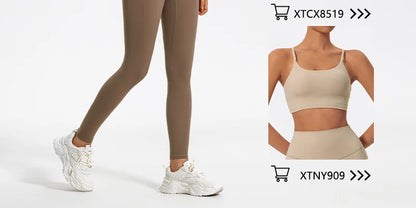 Women’s High Waist Yoga Leggings – Super Soft Gym Running Workout Tights with Push-Up Fit