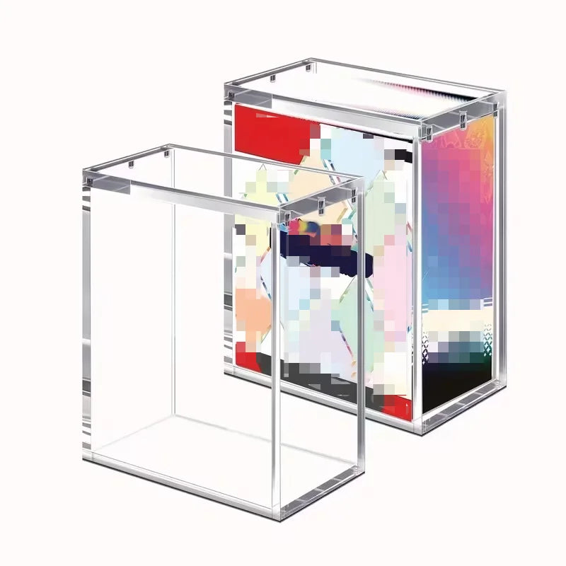 Acrylic Trading Card Storage Box – Magnetic Closure Stackable Case for Booster & Elite Trainer TCG Cards (1–2 Pack)