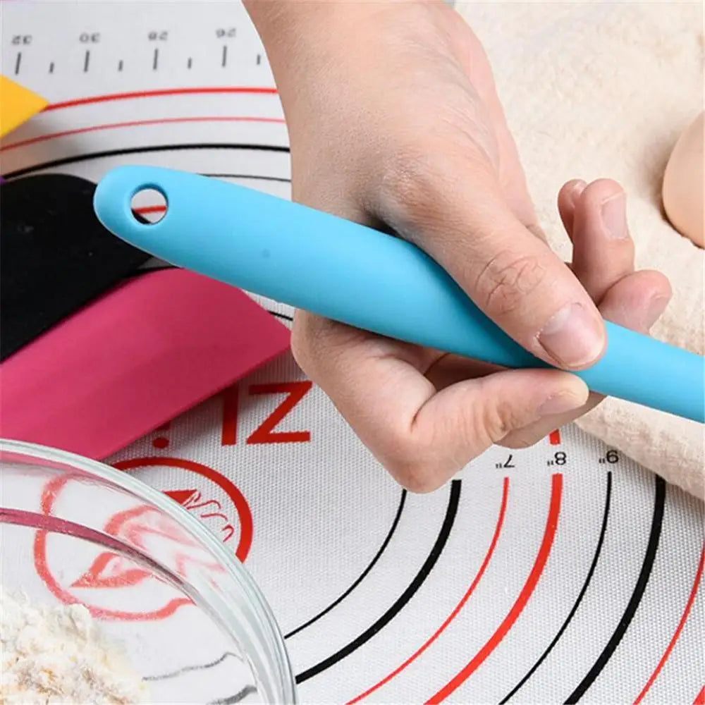 Spatule à gâteau en silicone 21 cm – Raclette de cuisson à long manche, spatule à glaçage, outil pour mélanger la pâte, pinceau mélangeur à beurre et accessoire de décoration de gâteaux pour la cuisine