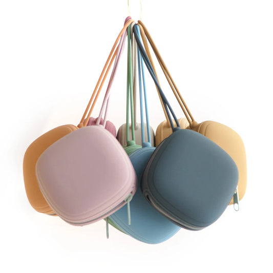 Estuche Portátil para Chupetes de Bebé – Caja de Almacenamiento de Silicona de Grado Alimenticio con Cremallera para Viajes y Accesorios de Bebé