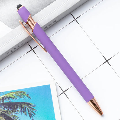 Metal Ballpoint Pen with Stylus Tip – Touch Screen Writing Pen for Office, School & Stationery, Custom Logo & Name Gift