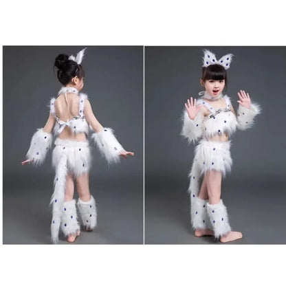 Cat & Fox Animal Cosplay Costume – Sexy Animal Dance Outfit for Halloween Roleplay & Party Wear