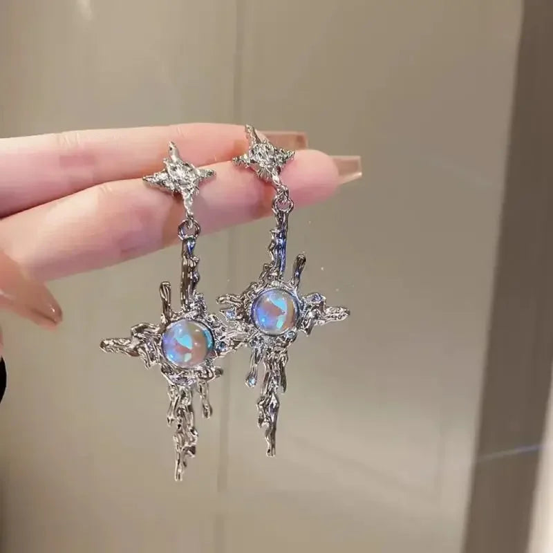 Gothic Bat Zircon Earrings – Dark Night Punk Rock Hip Hop Jewelry for Men & Women, Fashion Statement Earrings & Alternative Accessories