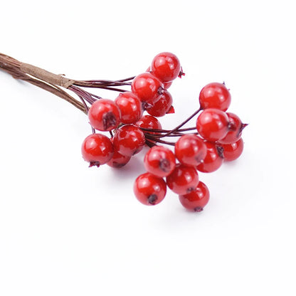 20/50PCS Artificial Pomegranate Flowers – DIY Floral Craft Decorations for Candy Boxes, Christmas Parties, Wedding Arches, Bouquets, Hairpins & Brooches