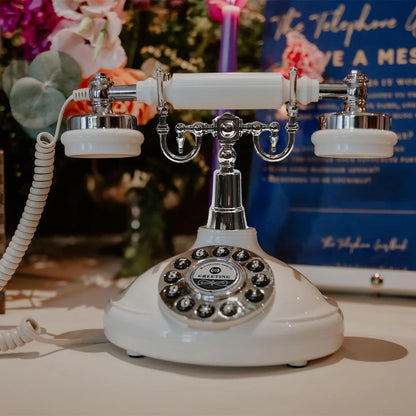 Retro Wedding Voice Guestbook Phone – Classic Vintage Telephone Audio Guestbook for Weddings, Birthdays, Parties & Confessional Messages