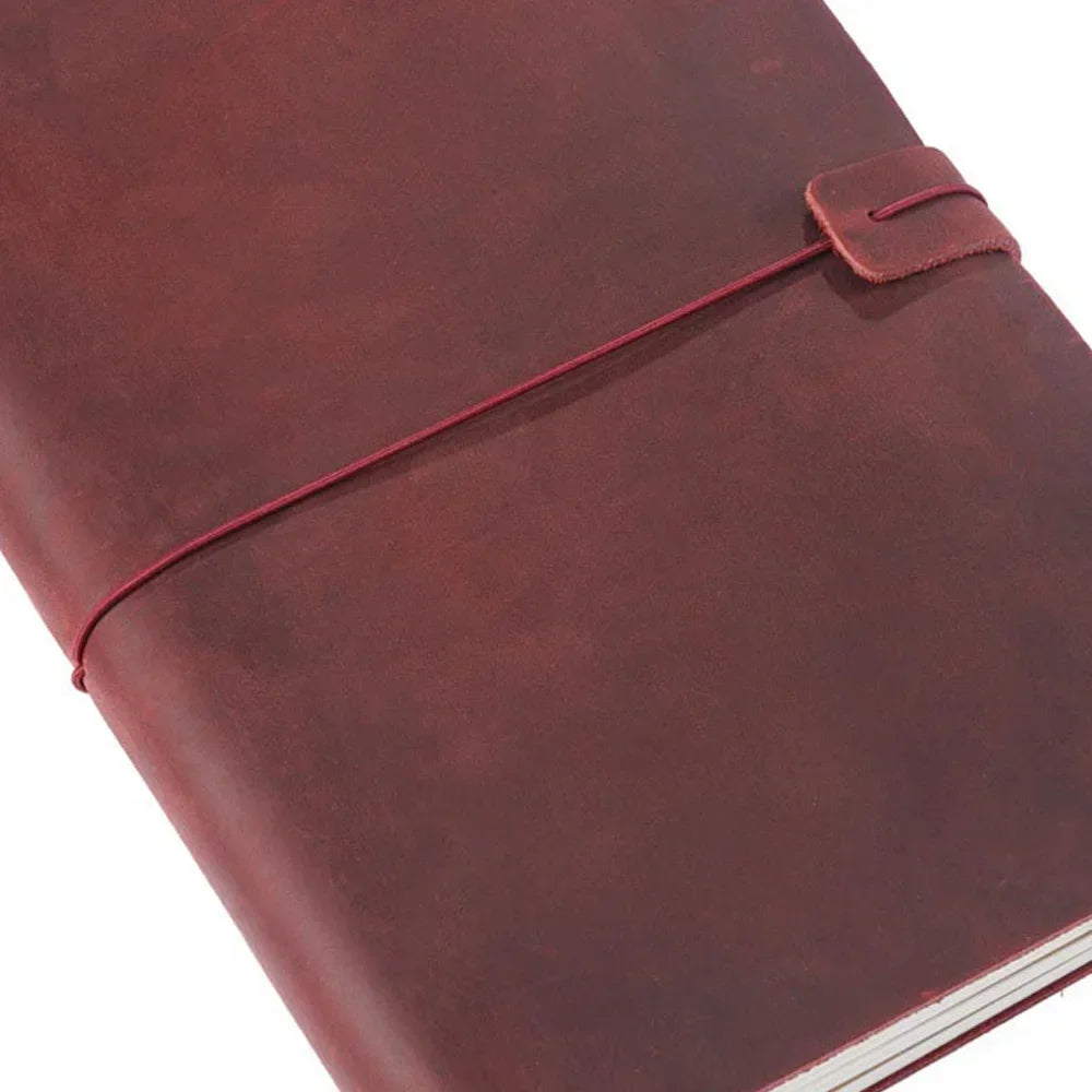 Moterm Genuine Leather Travel Notebook Cover – Handmade Vintage Cowhide Journal & Planner