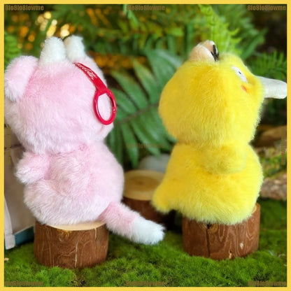 Kawaii Labubu Cartoon Plush Doll Clothes Set – Psyduck, Slowpoke & Charmander Outfit with Backpack, Fashion Mini Doll Accessories