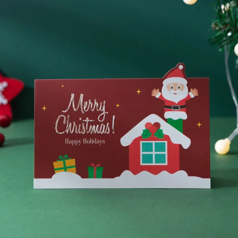 3D Folding Christmas Greeting Card – Merry Christmas & Happy New Year Gift Card for Xmas Party, Navidad & Holiday Decor