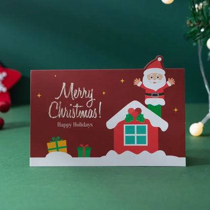 3D Folding Christmas Greeting Card – Merry Christmas & Happy New Year Gift Card for Xmas Party, Navidad & Holiday Decor