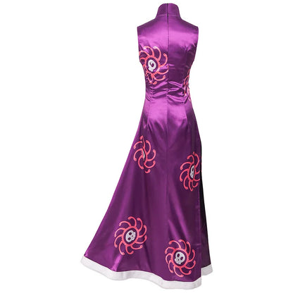 One Piece Boa Hancock Cosplay Costume – Purple Kimono Cheongsam Dress & Cloak