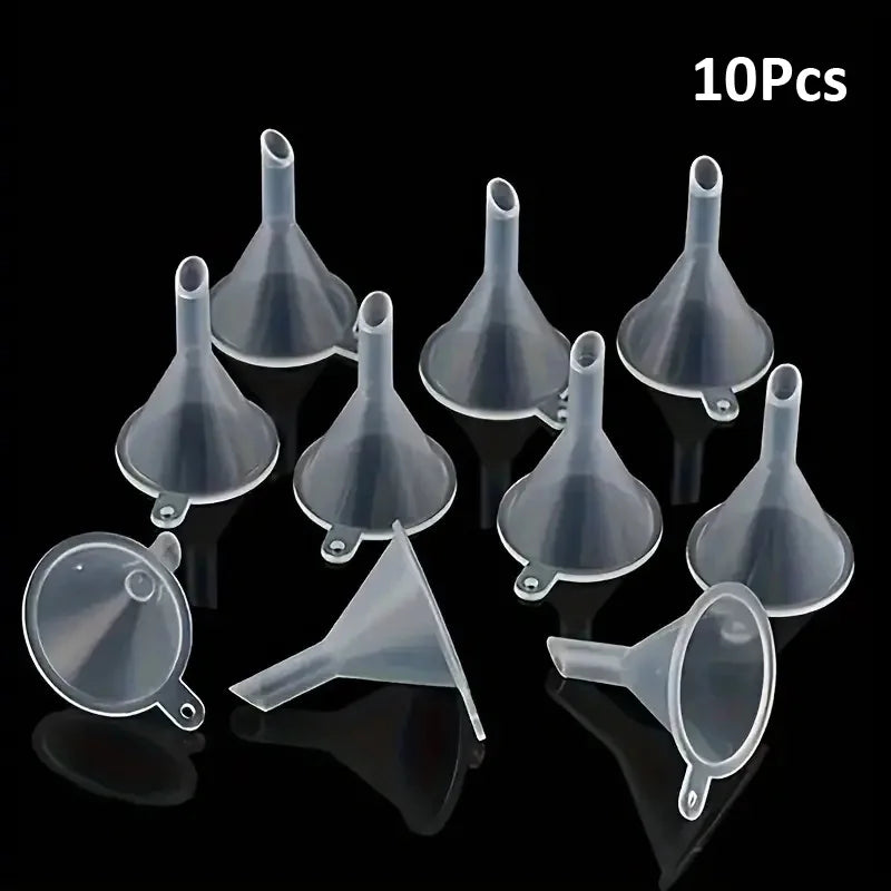 Lot de Mini Entonnoirs 5/10/20/30 pièces – Petits Entonnoirs de Transfert en Plastique pour Parfum, Huiles Essentielles, Épices, Poudre, Art du Sable, Bouteilles de Laboratoire & Projets de Bricolage
