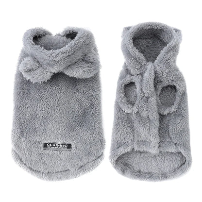 Winter Pet Hoodie Coat – Warm Fleece Jacket for Cats & Small to Medium Dogs, Cozy Puppy & Kitten Sweater Clothes for Sphynx Cats