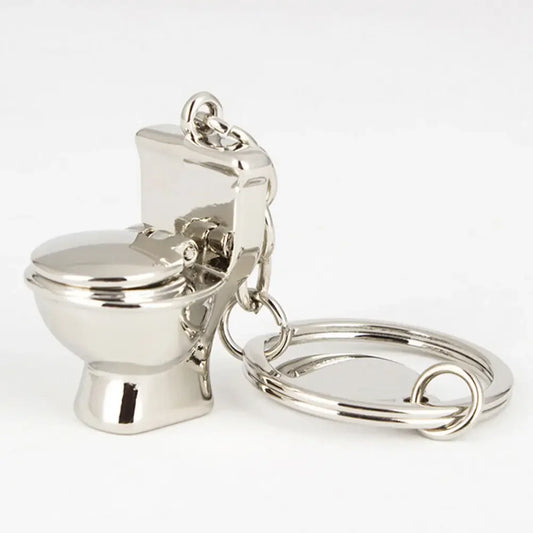 3D Mini Toilet Pendant Keychain – Cute Simulation Toilet Keyring Bag Charm for Women & Men, Car Trinket, Novelty Gift Accessory