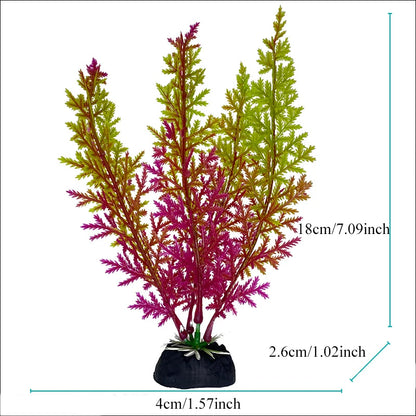 Artificial Aquarium Plants – Plastic Aquatic Underwater Plants for Fish Tank Decoration, Aquascaping & Aquarium Accessories